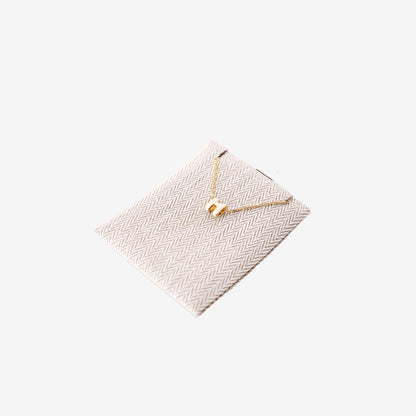 Hermès Mini Pop H Necklace in Blanc with Gold-Toned Chain