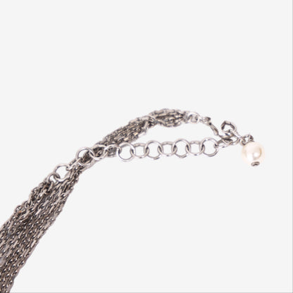 Chanel Crystal and Faux Pearl Multi-Strand Long Necklace