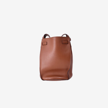 Celine Big Bag Bucket in Tan Smooth Calfskin Leather with Silver Hardware