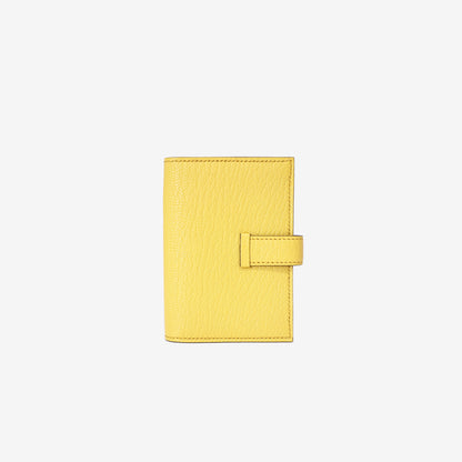 Hermès Bearn Mini Wallet in Jaune de Naples Leather with Palladium Hardware back view
