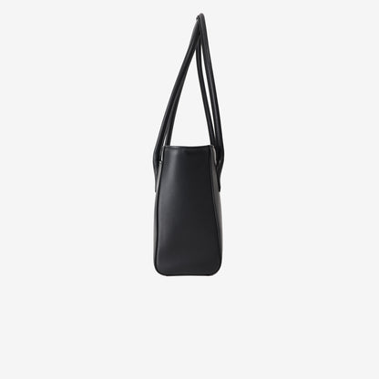 Chanel 26 Shopping Bag Small in Black Calfskin Leather with Gold-Tone Metal