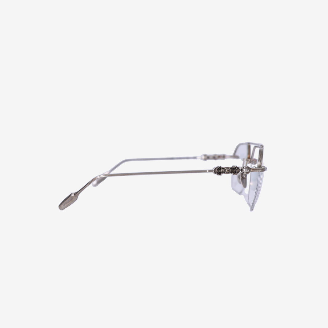 Chrome Hearts Fluid Frame Glasses in Silver Metal side view