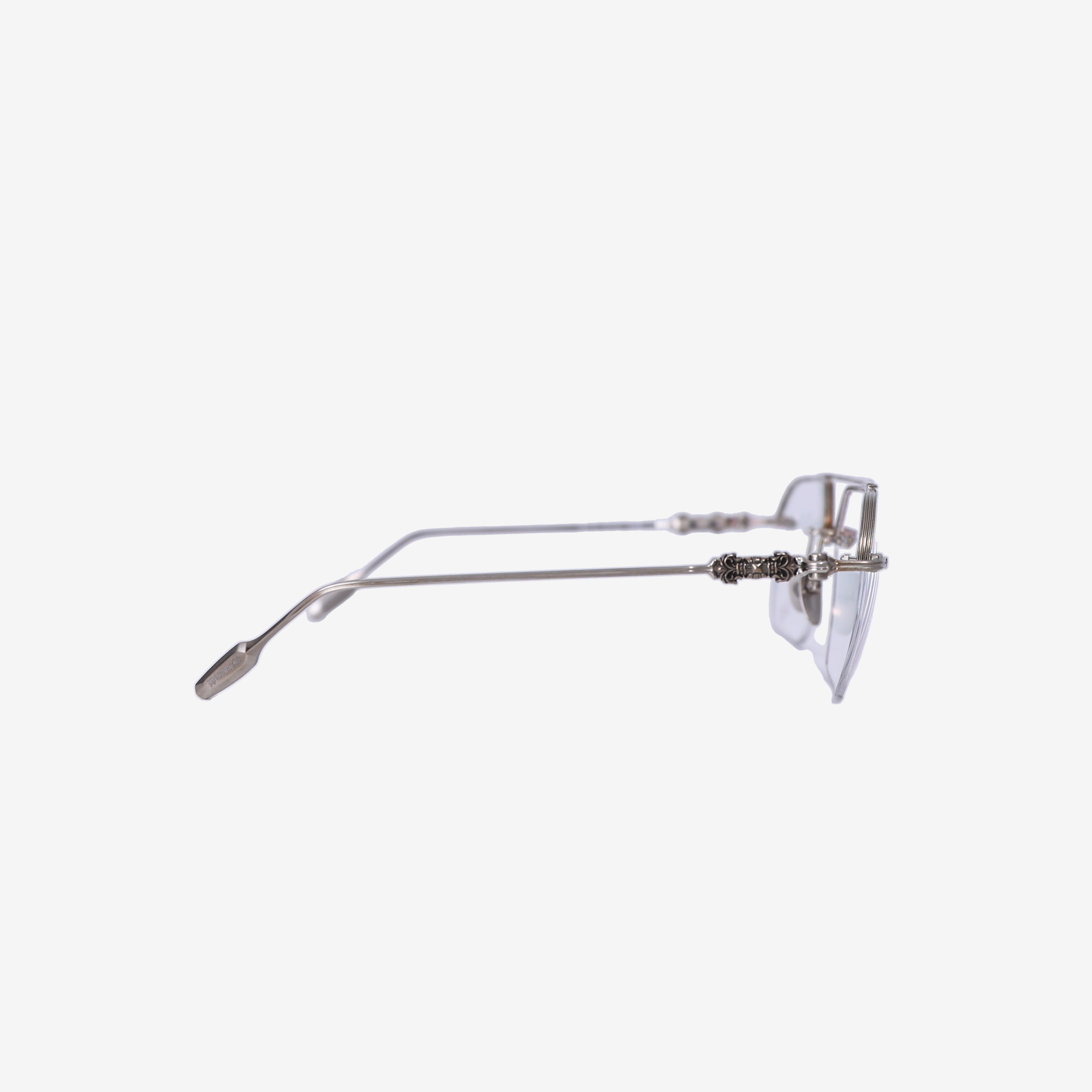 Chrome Hearts Fluid Frame Glasses in Silver Metal side view