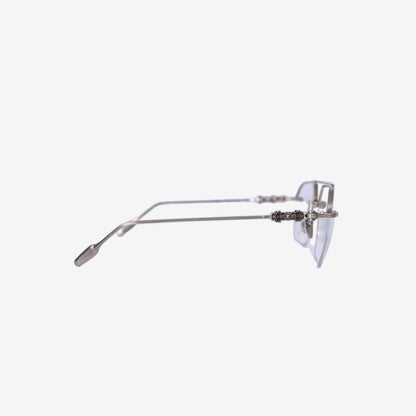 Chrome Hearts Fluid Frame Glasses in Silver Metal side view