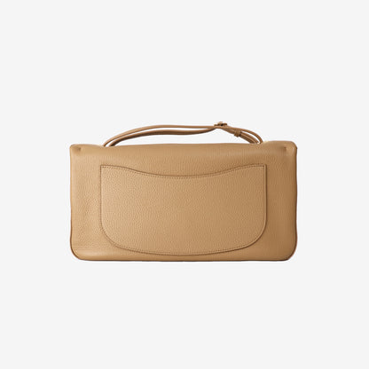 Chanel Maxi Flap Bag in Beige Grained Calfskin Leather with Gold Hardware (Contact to Enquire)