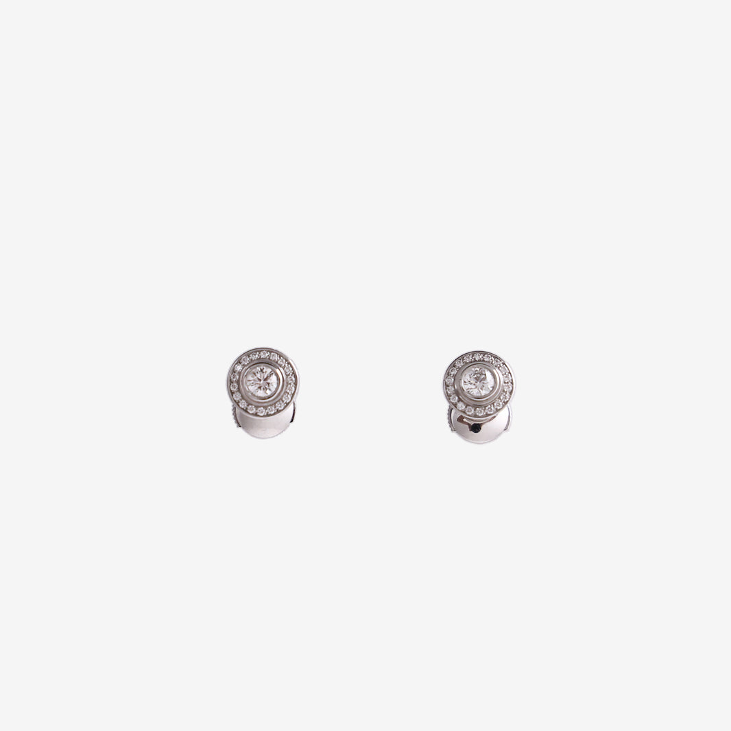Cartier d'Amour Halo Stud Earrings in 18ct White Gold with Diamonds