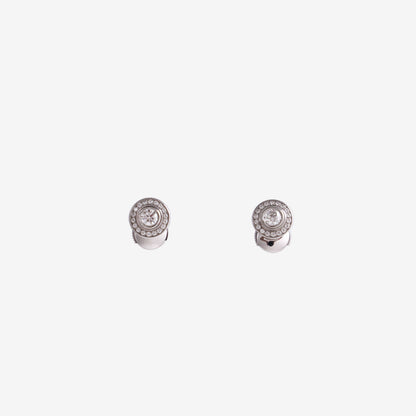 Cartier d'Amour Halo Stud Earrings in 18ct White Gold with Diamonds