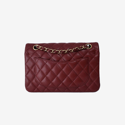Chanel Classic Small Flap Bag in Red Caviar Leather with Gold Hardware