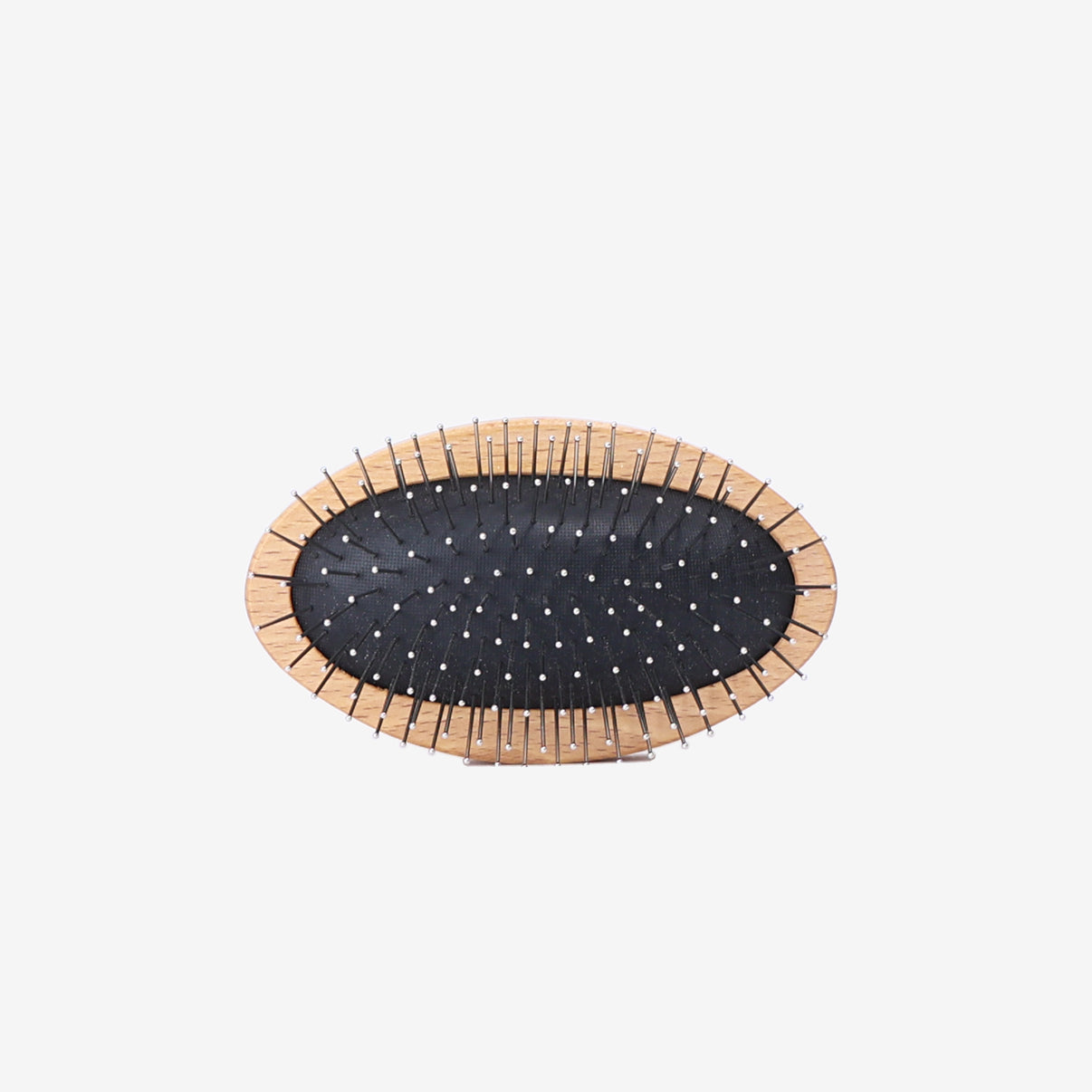 Hermès Dog Brush in Brown Beechwood with Metal back view