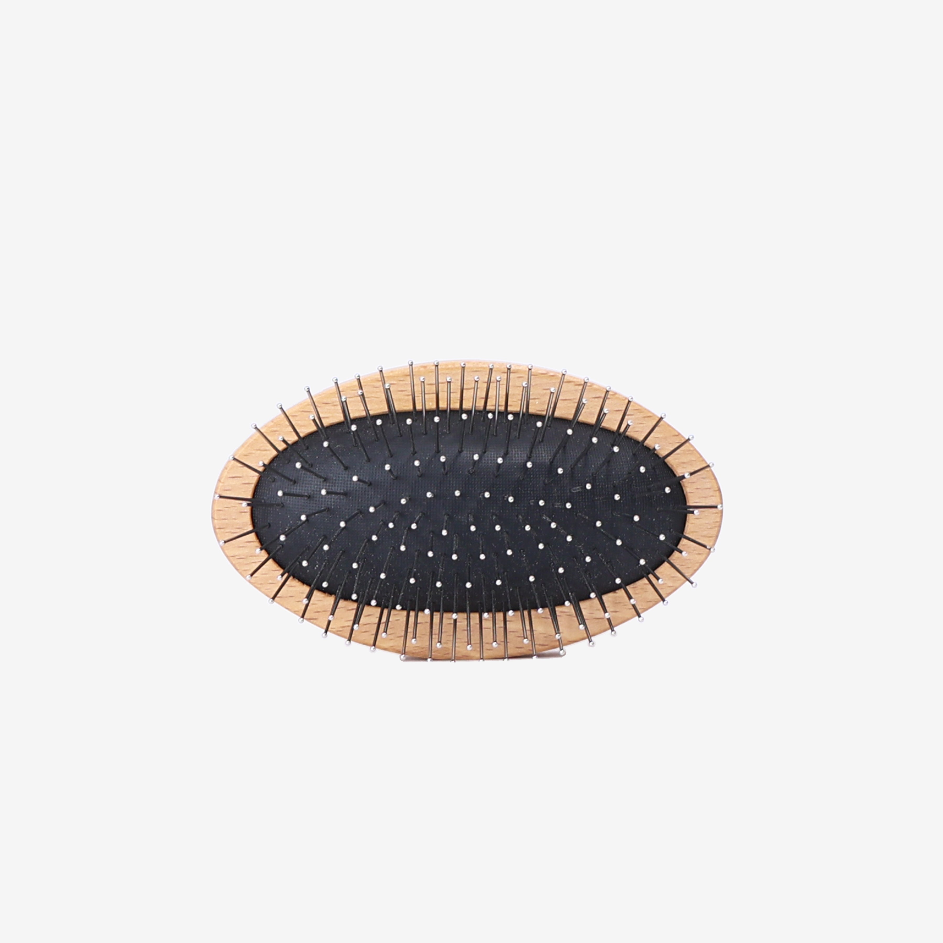 Hermès Dog Brush in Brown Beechwood with Metal back view