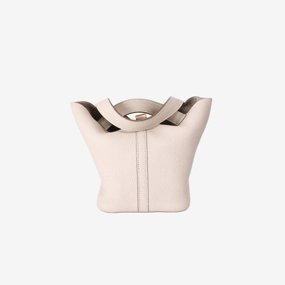 Hermès Picotin Lock 18 in Craie Clemence Leather with Gold Hardware