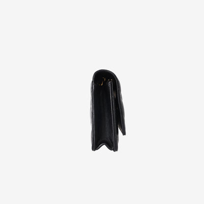 Chanel Wallet on Chain in Black Lambskin Leather with Gold Hardware