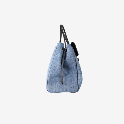 Chanel Urban Essentials Tote in Blue Denim/Black Calfskin Leather with Gold Hardware (Contact to Enquire)