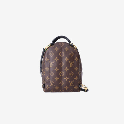 Louis Vuitton Palm Springs Mini Backpack in Brown Monogram Coated Canvas with Gold Hardware