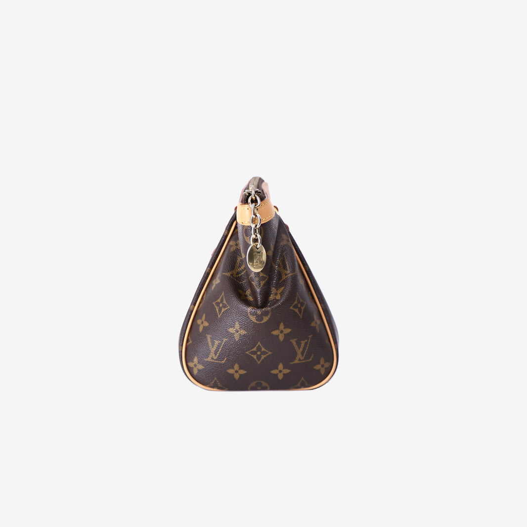 Louis Vuitton Tivoli PM Bag in Brown Monogram Coated Canvas/Cowhide Leather with Gold Hardware