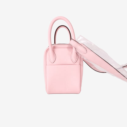 Hermès Mini Lindy in Rose Sakura Swift Calfskin with Palladium Hardware (Contact to Enquire)