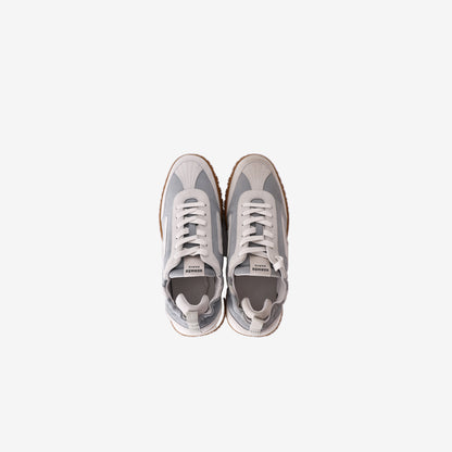 Hermès Jet Sneakers in Gris Nuage and Blanc Suede (Size 43)