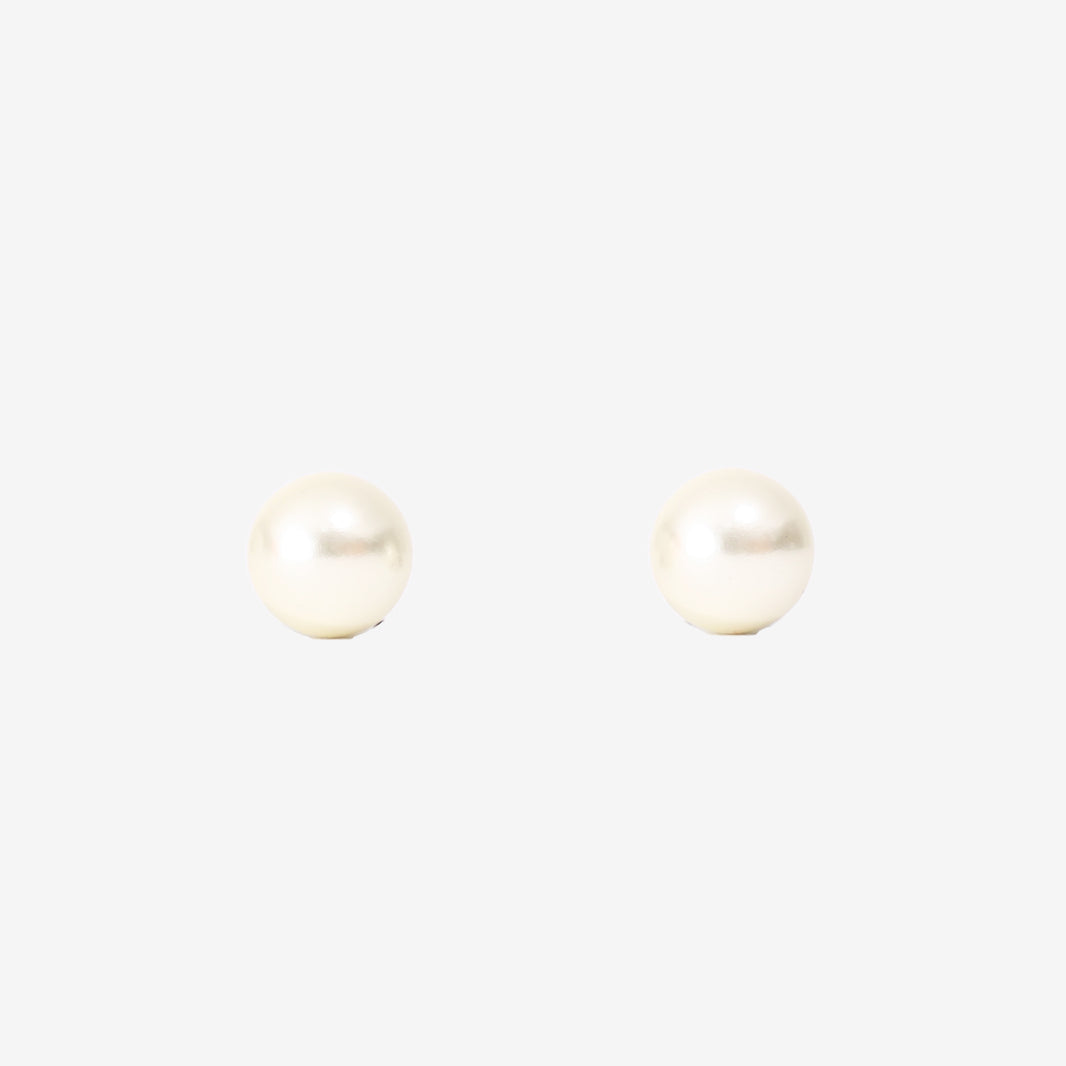 Dior Pearl Bee Star Mise En Dior Tribal Earrings in White Resin Pearl with Gold-Tone Metal (Contact to Enquire)