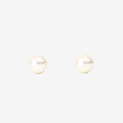 Dior Pearl Bee Star Mise En Dior Tribal Earrings in White Resin Pearl with Gold-Tone Metal