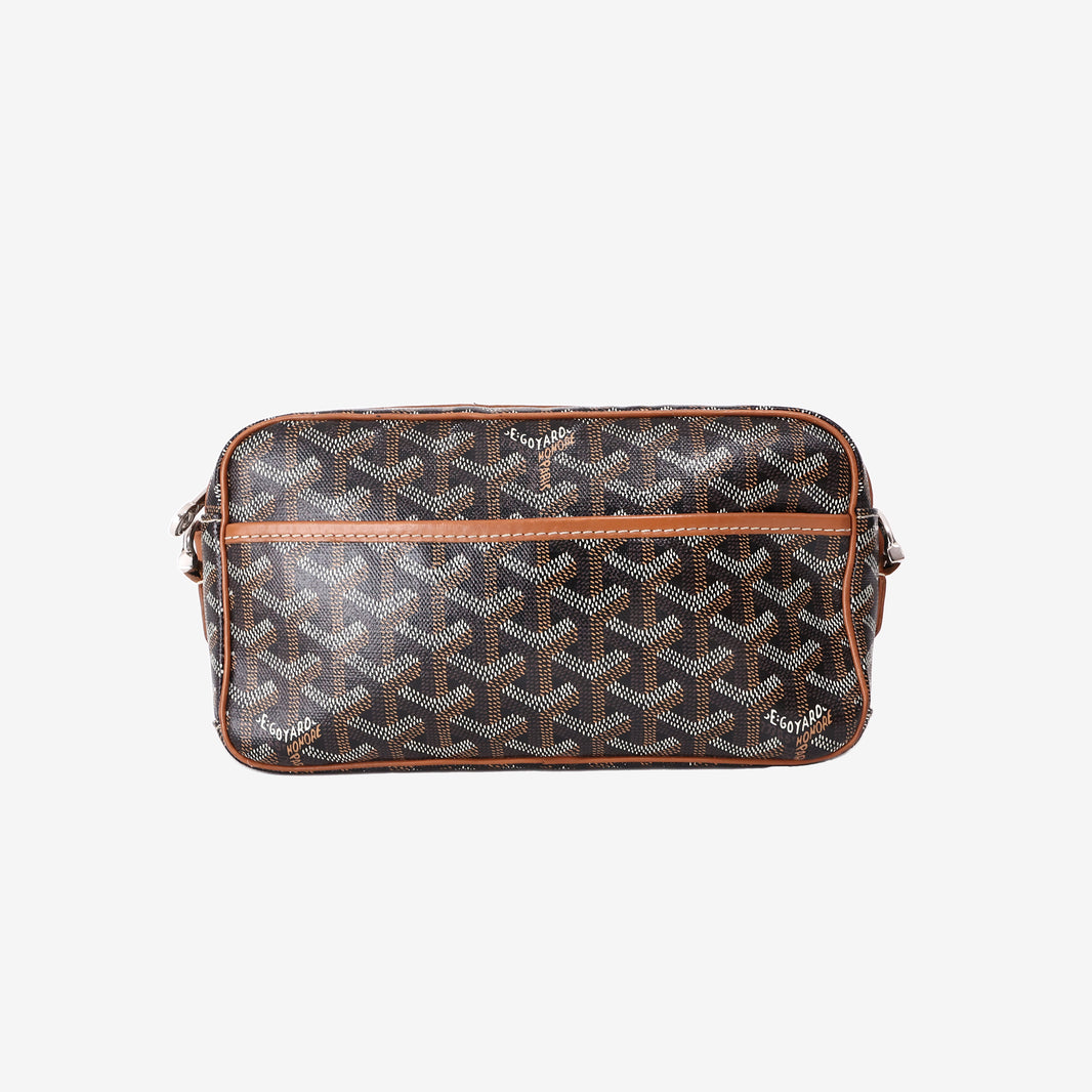 Goyard Cap-Vert PM Bag in Brown Goyardine Canvas with Silver Hardware (Contact to Enquire)