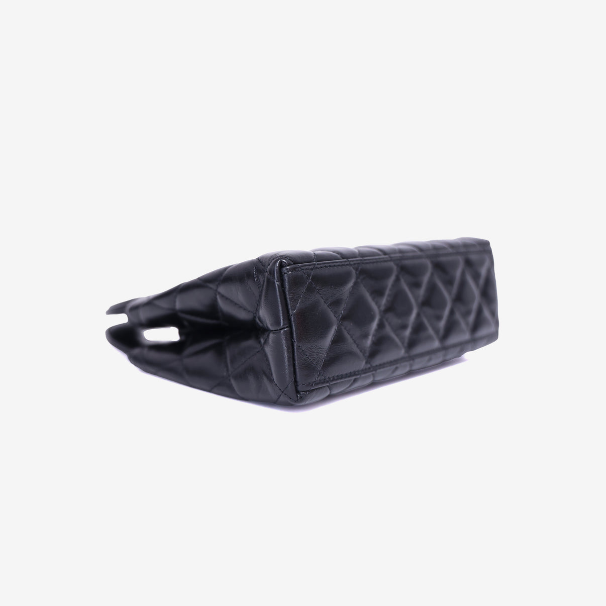 Chanel Kelly Nano Bag in Black Calfskin Leather with Gold Hardware bottom side view