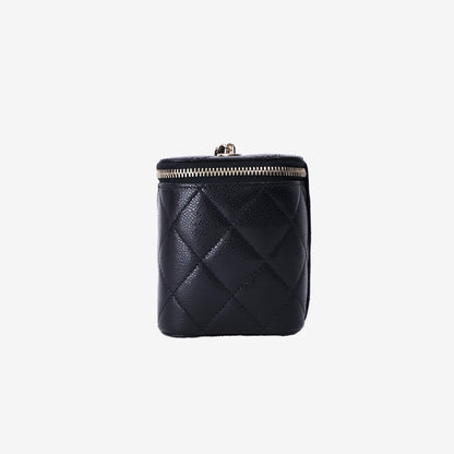 Chanel Vanity Case in Black Caviar Leather with Gold Hardware