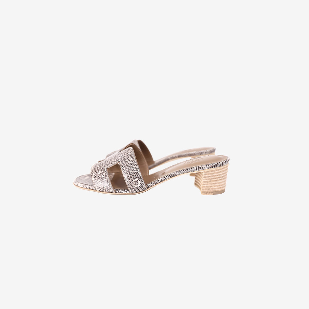 Hermès Oasis Sandals in Ombré Lizard Skin (Size 36)