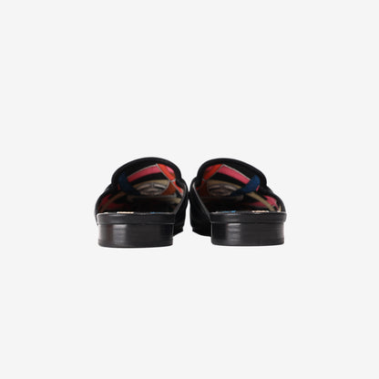 Hermès Oz Mules in Black Leather with Palladium-Plated Hardware (Size 37.5)