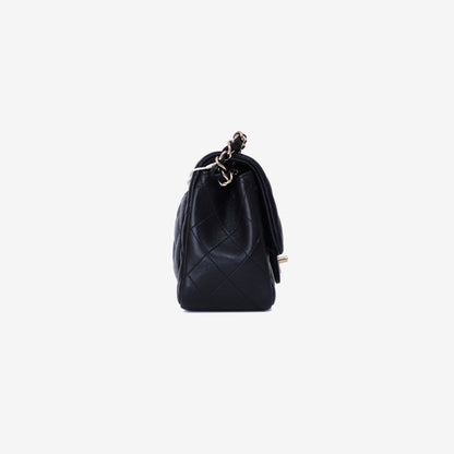 Chanel Mini Classic Hand Bag in Black Lambskin with Gold Hardware (Contact to Enquire)