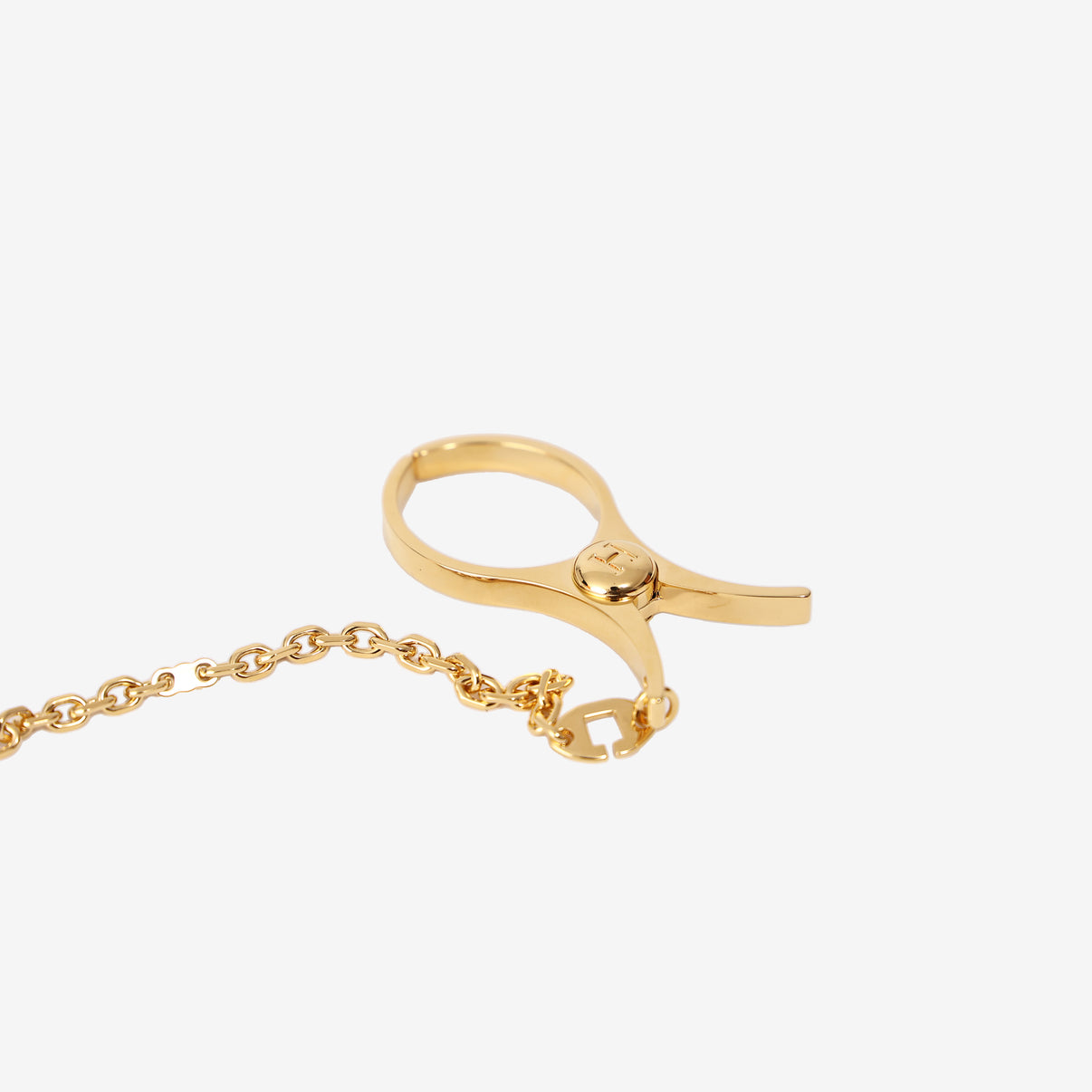 Hermès Filou Glove Clip in Gold-Plated Metal back view