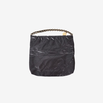 Chanel 22 Small Bag in Black Lambskin with Gold Hardware