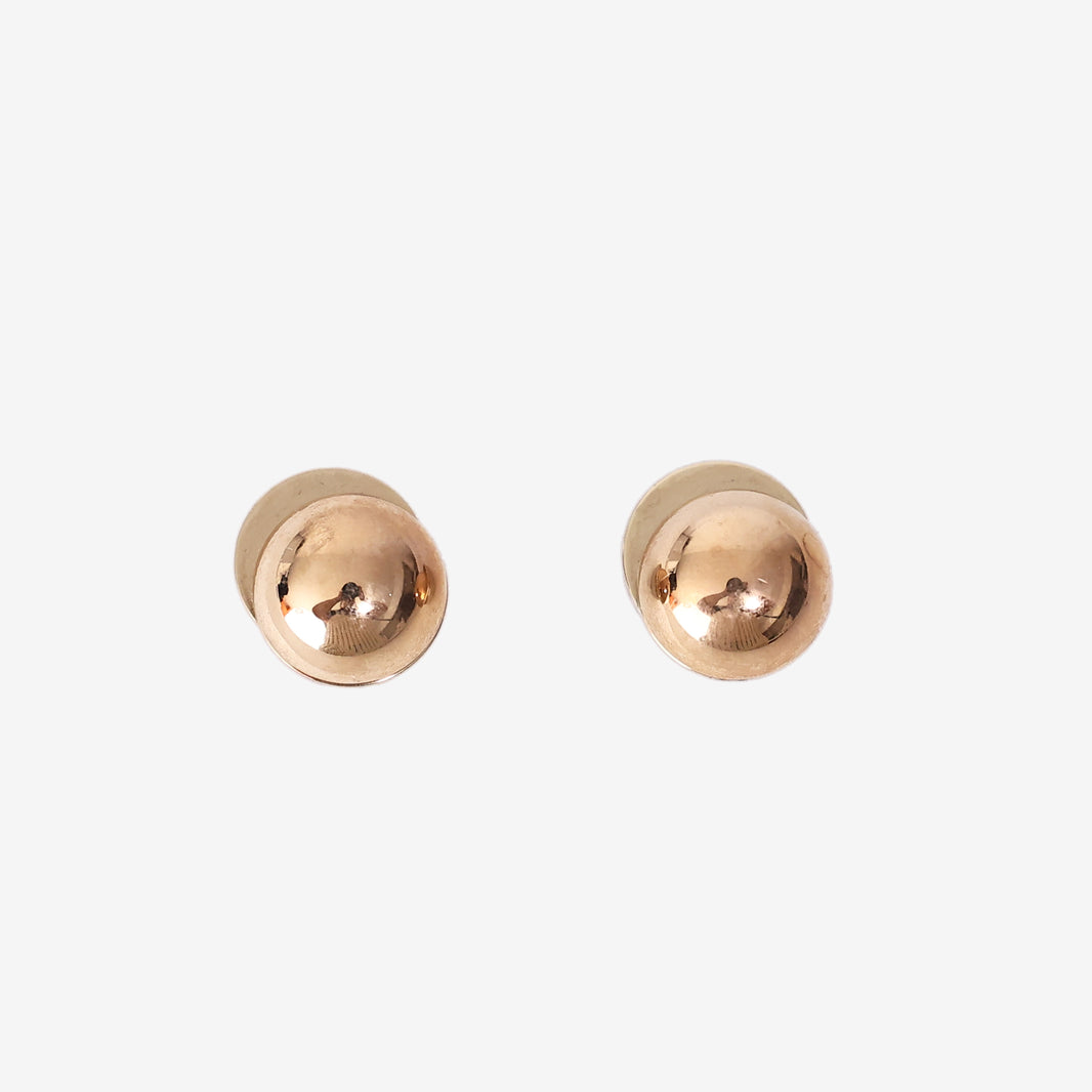 Dior Ball Stud Earrings in Gold-Tone Metal
