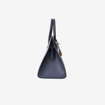 Hermès Birkin 30 Casaque in Black/Bleu Indigo/Bleu Frida Epsom Leather with Gold Hardware