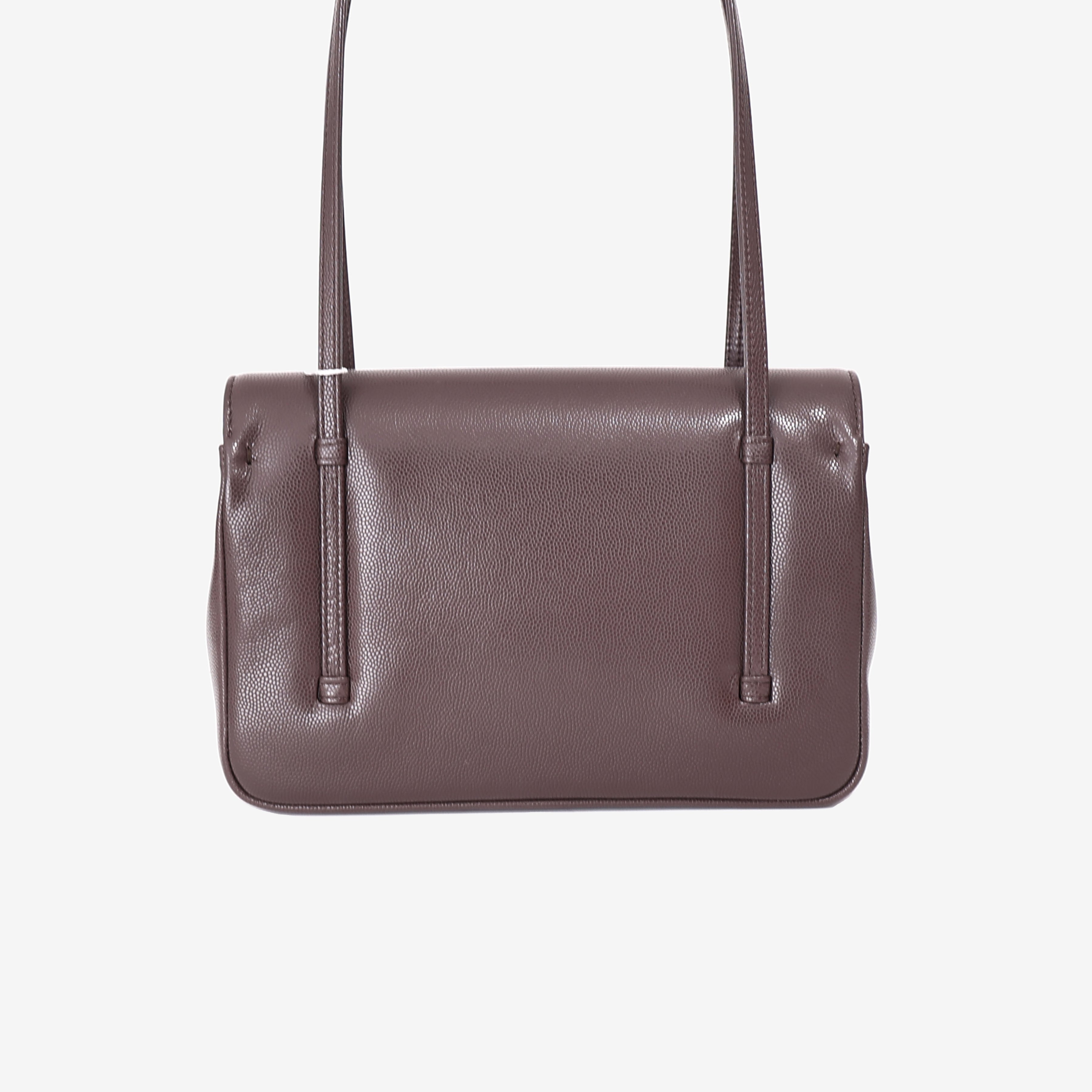 Chanel Preppy Coco Small in Dark Brown Calfskin Leather with Gold Hardware back view