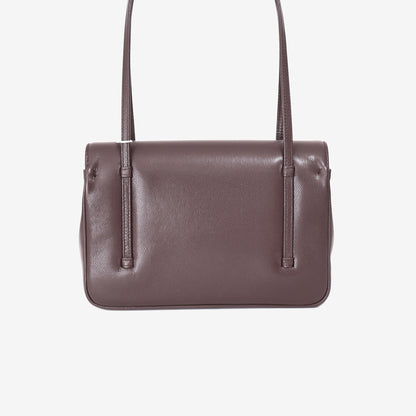 Chanel Preppy Coco Small in Dark Brown Calfskin Leather with Gold Hardware back view