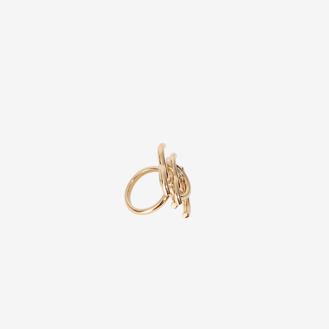 Chanel 26A Gold-Tone Ring (Size 52)