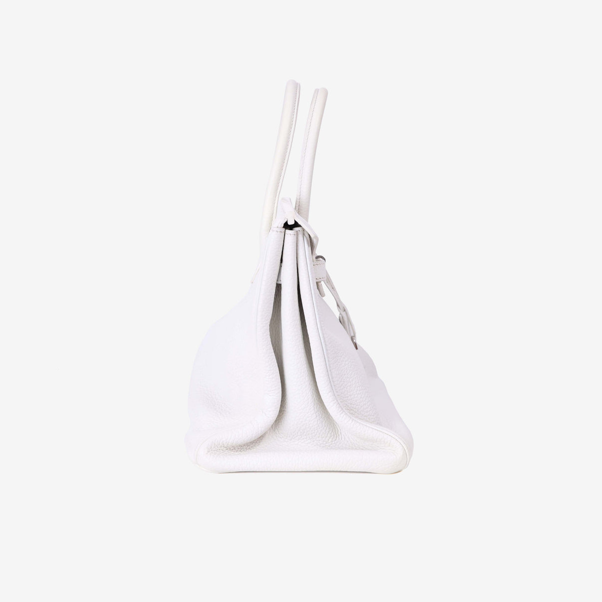 Hermès Birkin 35 in Blanc Togo Leather with Palladium Hardware side view