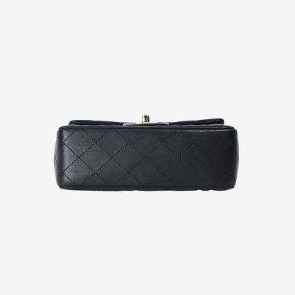 Chanel Classic Flap Mini in Black Lambskin Leather with Gold Hardware