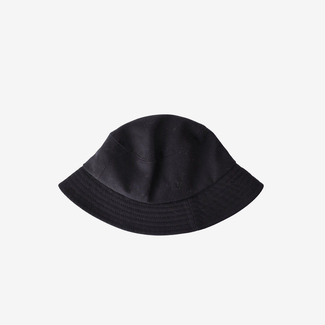 Chanel CC Bucket Hat in Black Cotton Canvas (Size S)