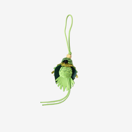 Loewe Parrot Charm in Green Calfskin Leather