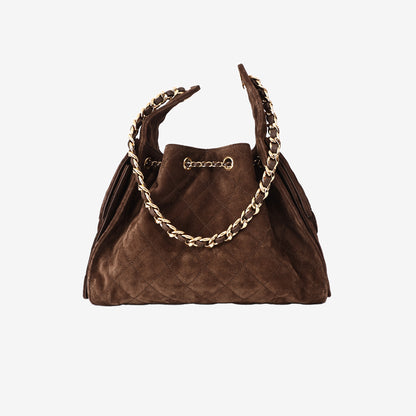Chanel 26K 25 Hobo Bag Small in Brown Suede with Gold Hardware (Contact to Enquire)
