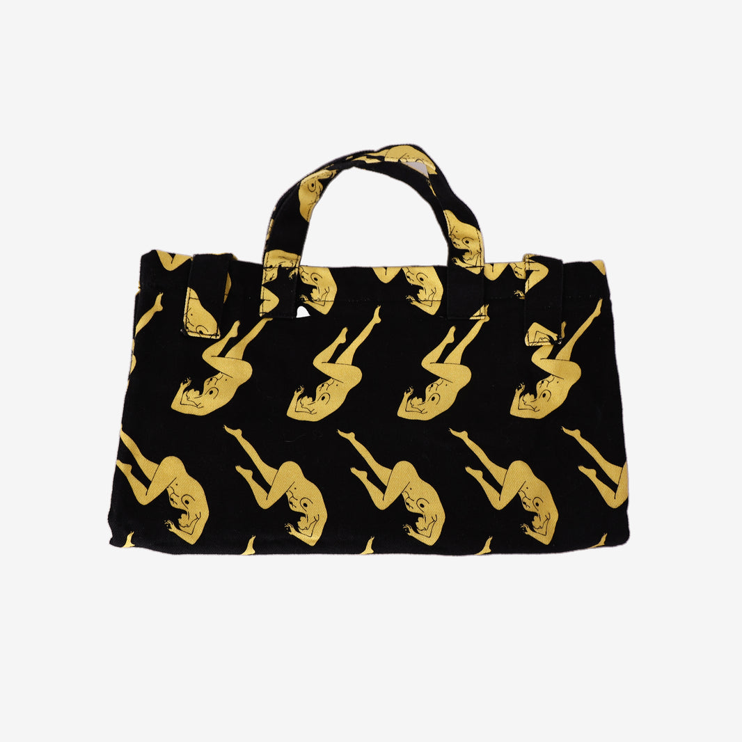 Miu Miu Club Hotel Regina Shopping Tote in Multi-Colour Printed Canvas back view