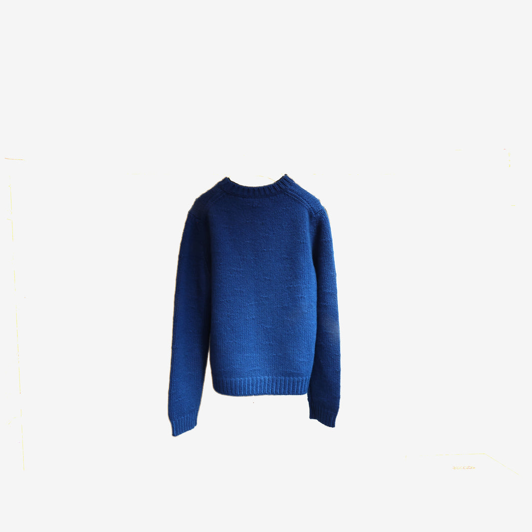 Chanel 26A Superman Sweater in Blue Cashmere (Size 40)
