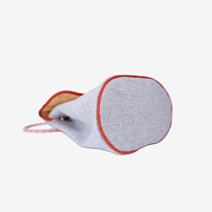 Hermès Animaux Blocks Backpack in Granit Herringbone Wool Canvas bottom side view