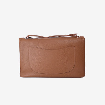 Chanel 26A Matthieu Blazy Maxi Flap Bag 38.5 in Camel Calfskin Leather with Silver Hardware (Contact to Enquire)