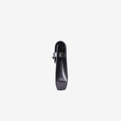 Hermès Kelly Dépêches 25 in Noir Barenia Leather with Palladium Hardware