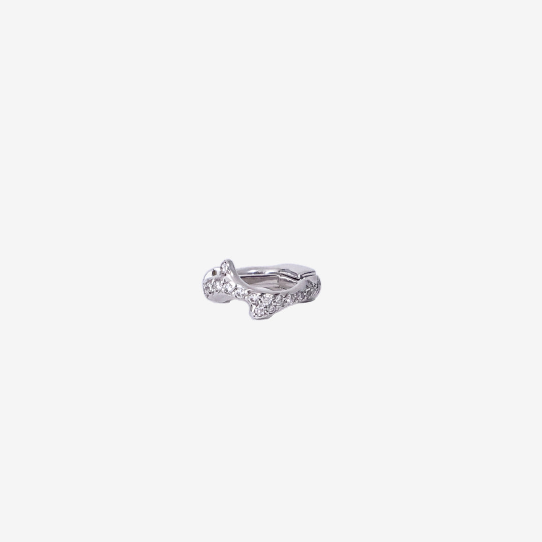 Dior Bois de Rose Single Ear Cuff in 18K White Gold with Diamonds