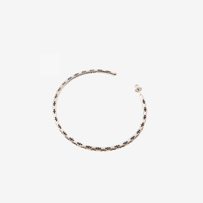 Chrome Hearts Tiny E Hoop Earring in Silver