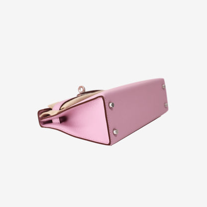 *HOT* Hermès Mini Kelly 20 in Mauve Sylvestre Epsom Leather with Palladium-Plated Hardware