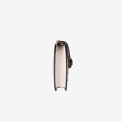 Bvlgari Serpenti Forever Shoulder Bag in White Agate Calfskin Leather